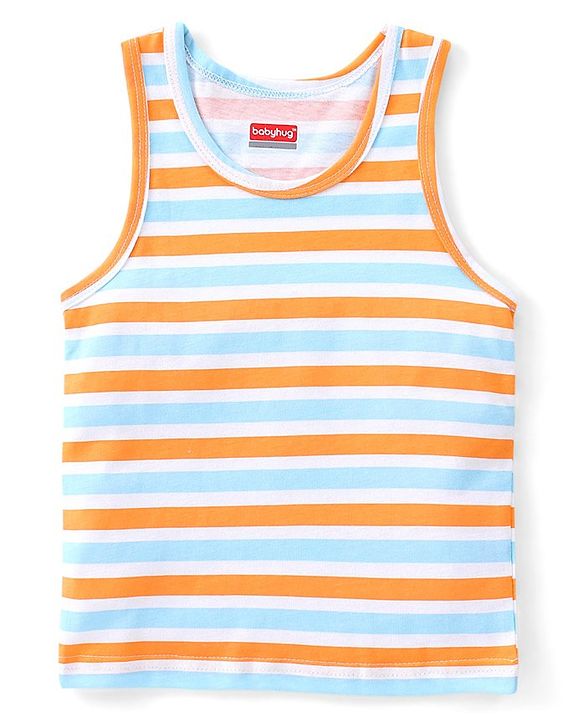 Babyhug 100% Cotton Knit Sando Penguin Print Pack of 3 - Multicolour