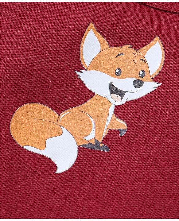Babyhug 100% Cotton Knit Sleeveless Sando Fox Print Pack of 3 - Multicolour