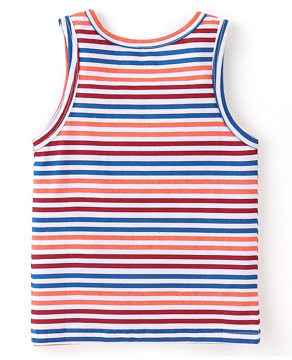 Babyhug 100% Cotton Knit Sleeveless Sando Fox Print Pack of 3 - Multicolour