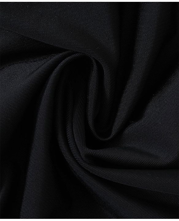 Babyhug Half Sleeves Frock Swimsuit - Black