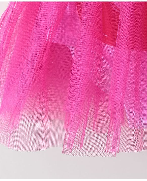 Babyhug Sleeveless Frock Swimsuit with Cap Flamingo Print - Pink