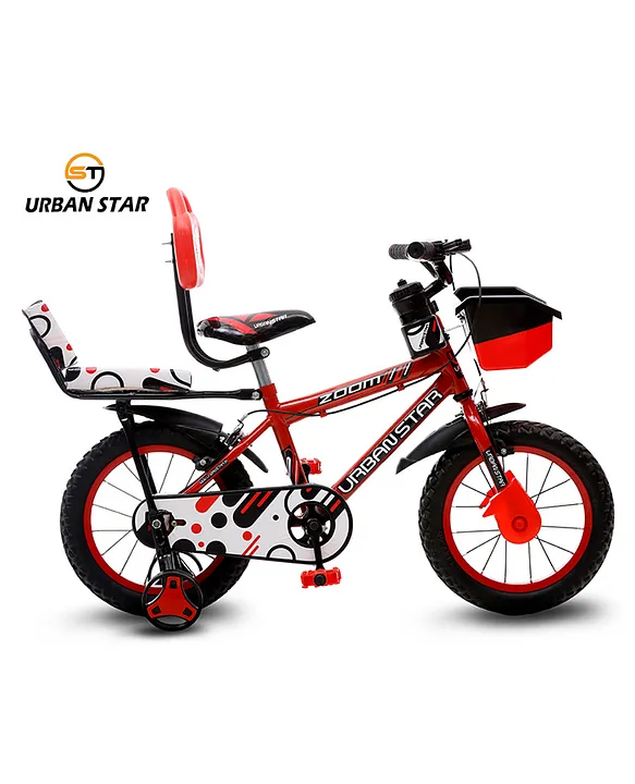 Urban Star 14T BMX Kids Bicycle For Boys Girls with Training Wheels Back Carrier info