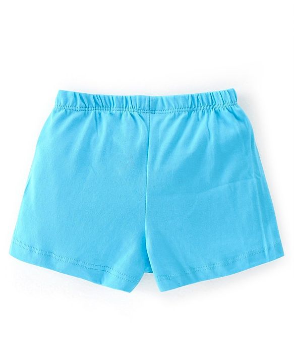 Babyhug 100% Cotton Trunk Jungle Animals Printed Pack of 3 - Blue