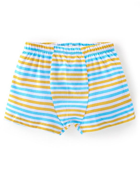 Babyhug 100% Cotton Trunk Jungle Animals Printed Pack of 3 - Blue