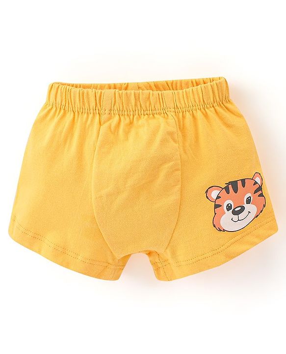 Babyhug 100% Cotton Knit Regular Trunks Tiger Print Pack of 3 - Multicolour