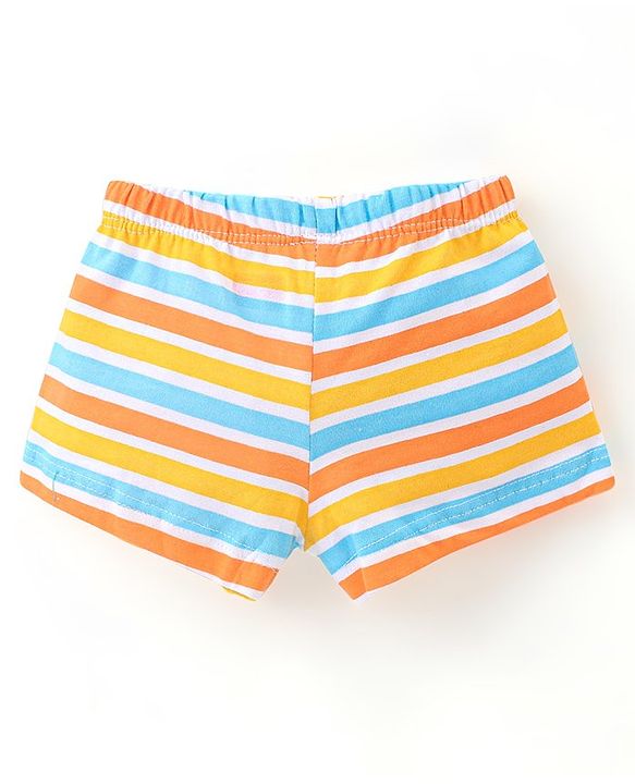 Babyhug 100% Cotton Knit Regular Trunks Tiger Print Pack of 3 - Multicolour