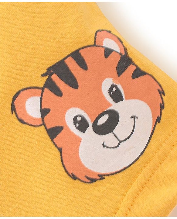Babyhug 100% Cotton Knit Regular Trunks Tiger Print Pack of 3 - Multicolour