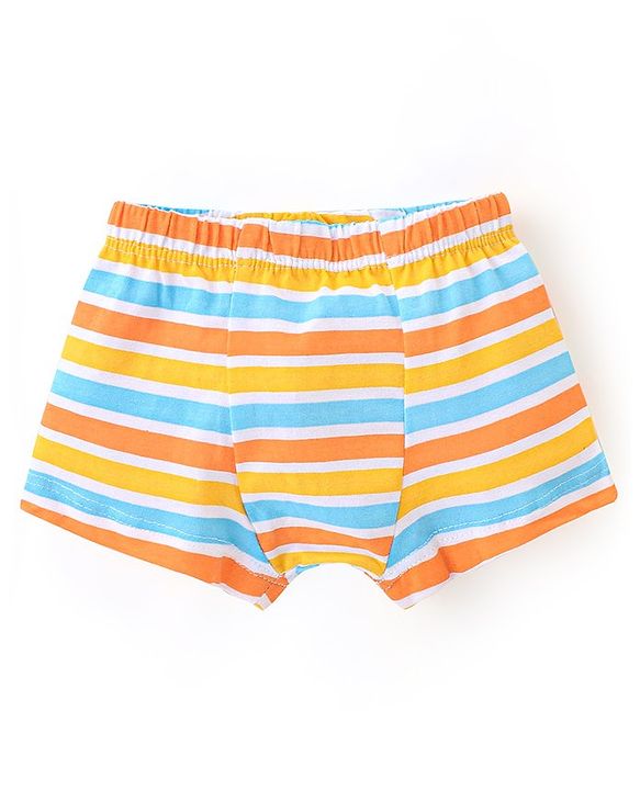 Babyhug 100% Cotton Knit Regular Trunks Tiger Print Pack of 3 - Multicolour