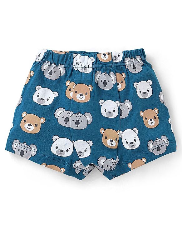 Babyhug 100% Cotton Knit Koala Printed Trunk Pack of 3 - Multicolour