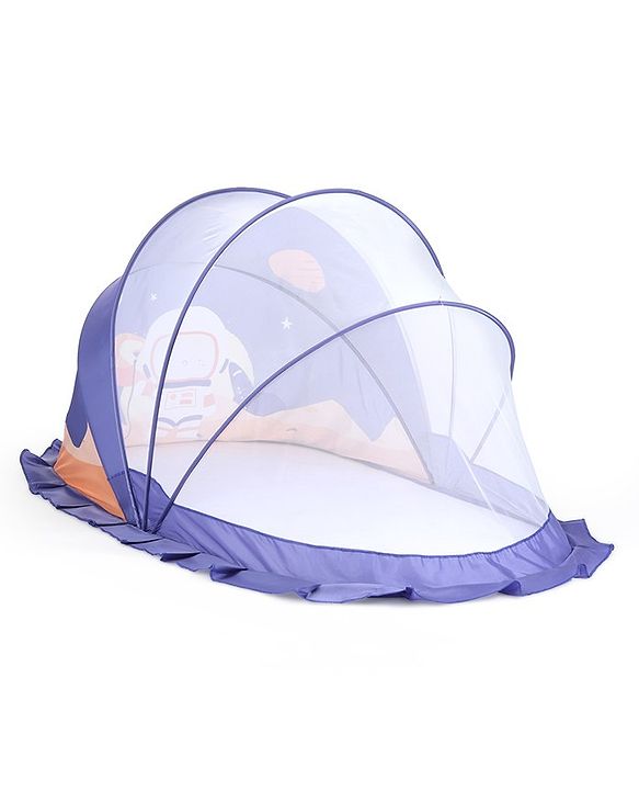 Babyhug  Foldable Printed Mosquito Net Large Size Astronaut Theme- Blue