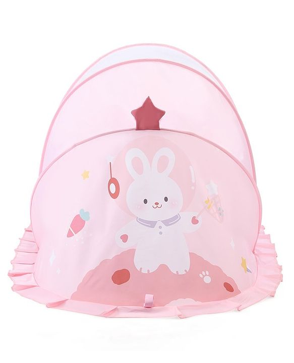 Babyhug  Foldable Printed Mosquito Net Large Size Astronaut Theme- Blue