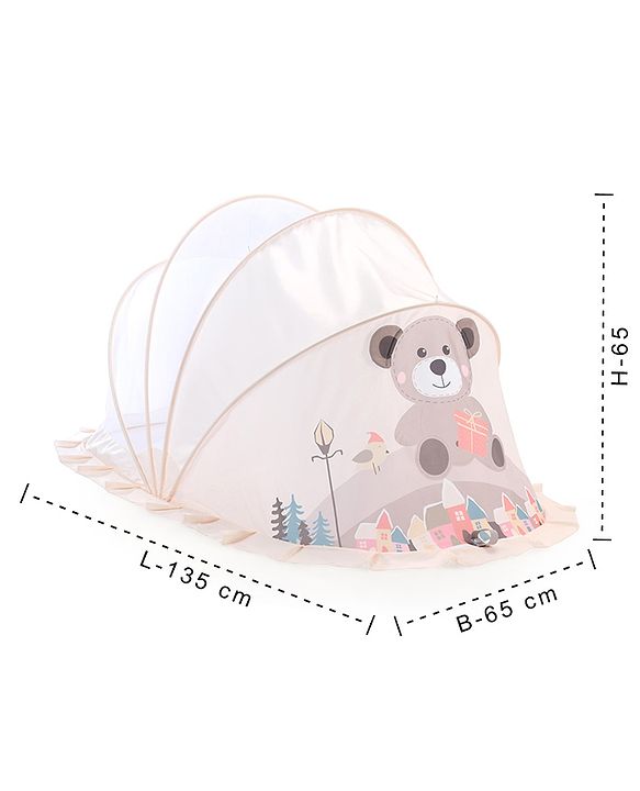 Babyhug  Foldable Printed Mosquito Net Large Size Astronaut Theme- Blue