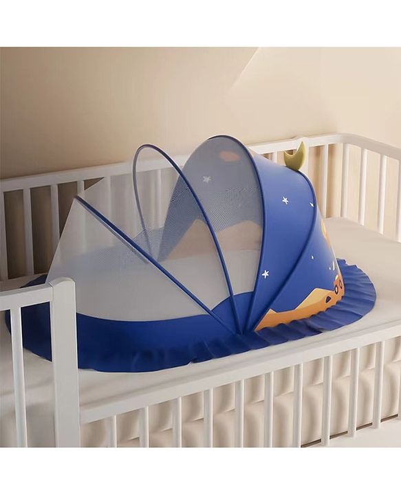 Babyhug  Foldable Printed Mosquito Net Small Size Astronaut Theme- Blue
