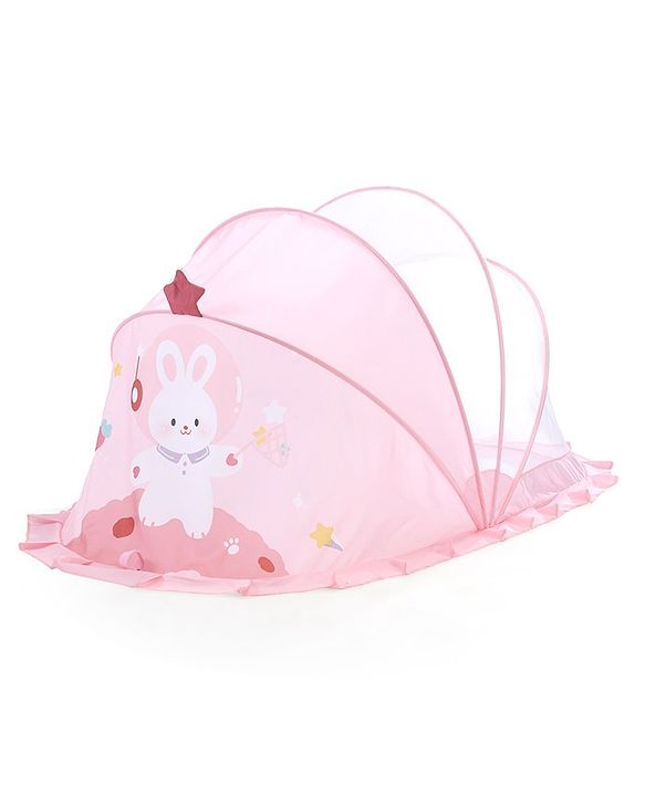 Babyhug  Foldable Printed Mosquito Net Small Size Astronaut Theme- Blue