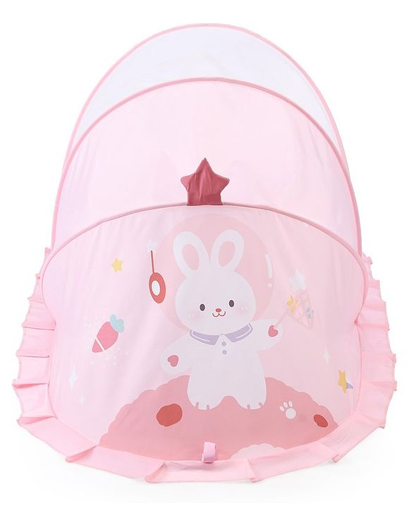 Babyhug  Foldable Printed Mosquito Net Small Size Astronaut Theme- Blue