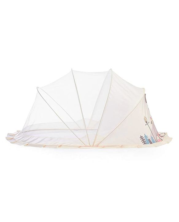 Babyhug  Foldable Printed Mosquito Net Small Size Astronaut Theme- Blue