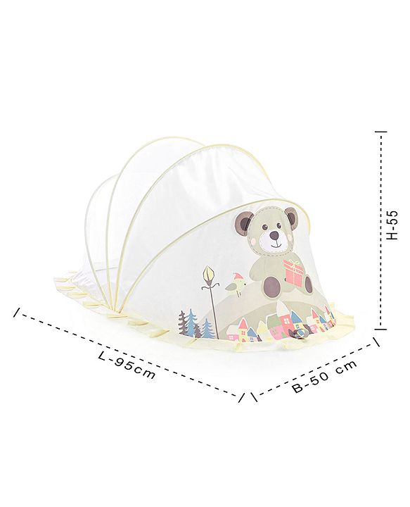 Babyhug  Foldable Printed Mosquito Net Small Size Astronaut Theme- Blue