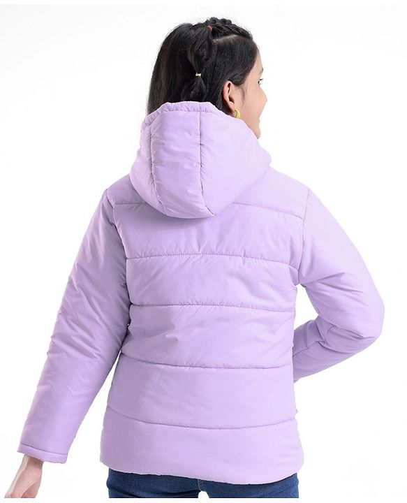 Pine Kids Full Sleeves Solid Color Medium Winter Jacket - Purple