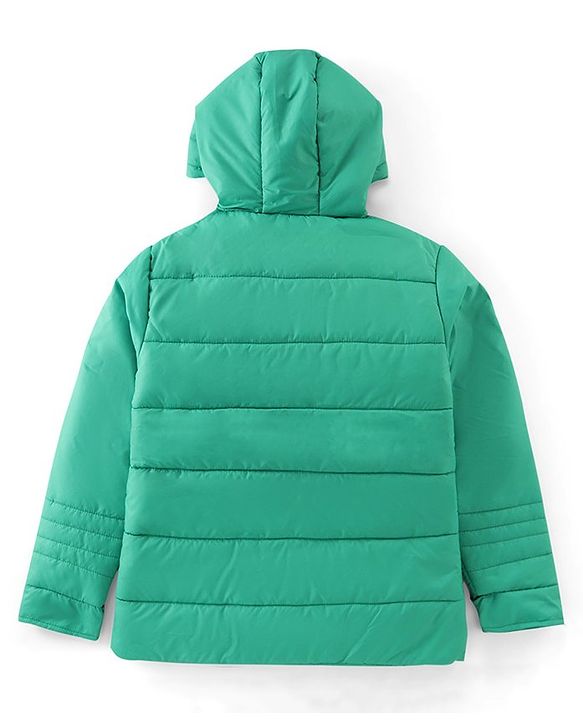 Pine Kids Full Sleeves Front Pocket Medium Winter Jacket - Green
