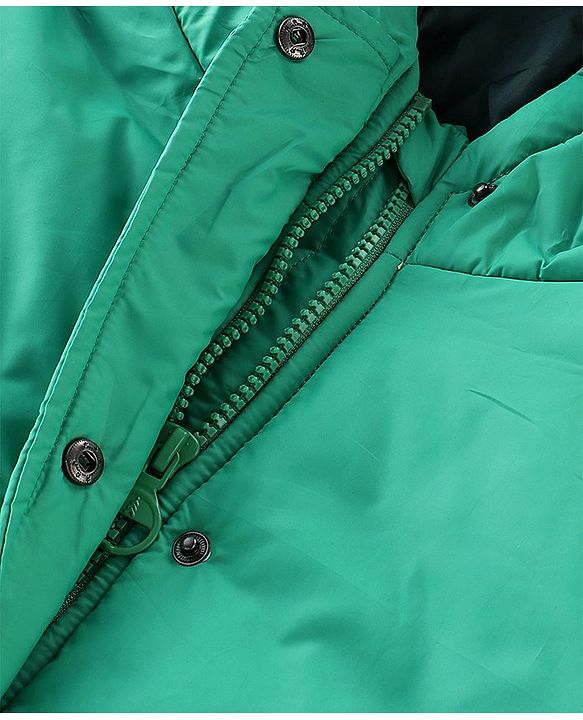 Pine Kids Full Sleeves Front Pocket Medium Winter Jacket - Green