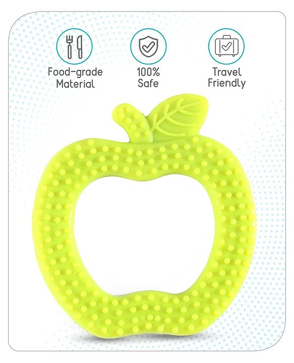 Babyhug Apple Shaped Silicone Teether - Red