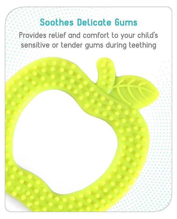 Babyhug Apple Shaped Silicone Teether - Red