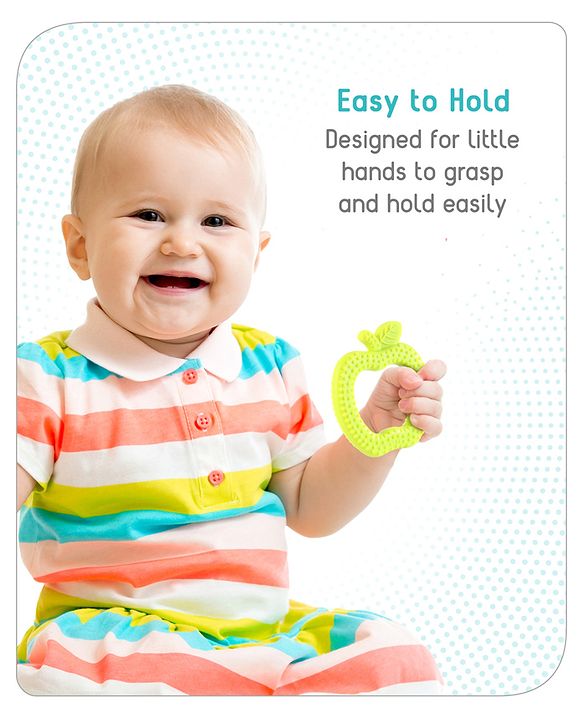 Babyhug Apple Shaped Silicone Teether - Red