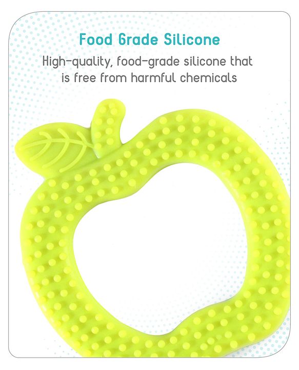 Babyhug Apple Shaped Silicone Teether - Red