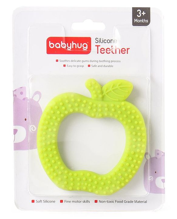 Babyhug Apple Shaped Silicone Teether - Red