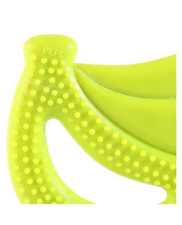 Babyhug  Banana Shaped Silicone Teether - Green