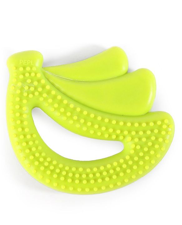 Babyhug  Banana Shaped Silicone Teether - Green