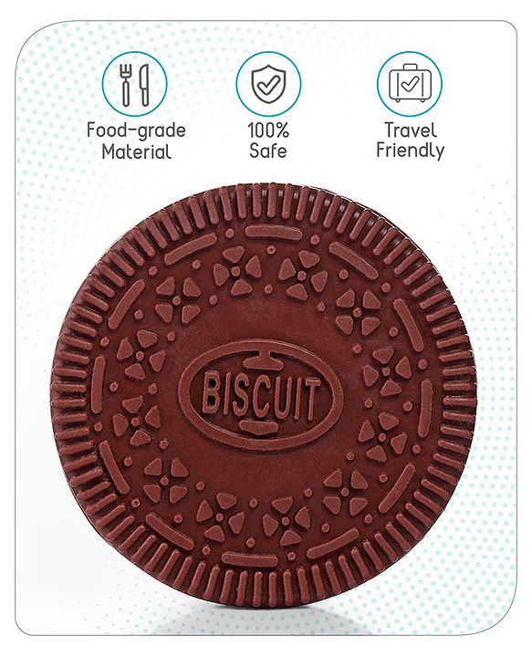 Babyhug Cookie Shaped Silicone Teether - Brown