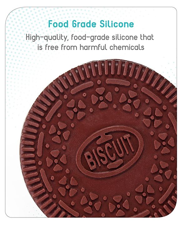 Babyhug Cookie Shaped Silicone Teether - Brown