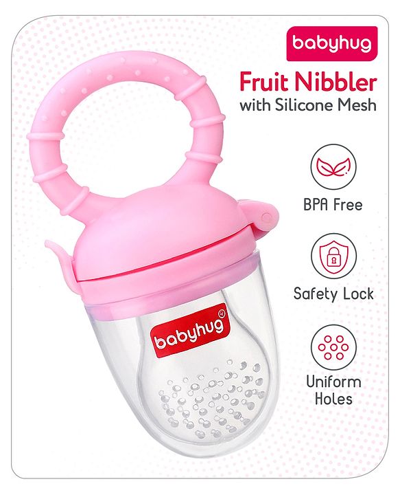 Babyhug Silicone Fruit and Food Nibbler - Pink