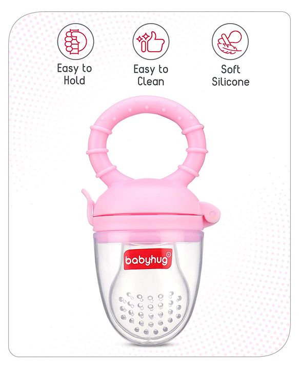 Babyhug Silicone Fruit and Food Nibbler - Pink