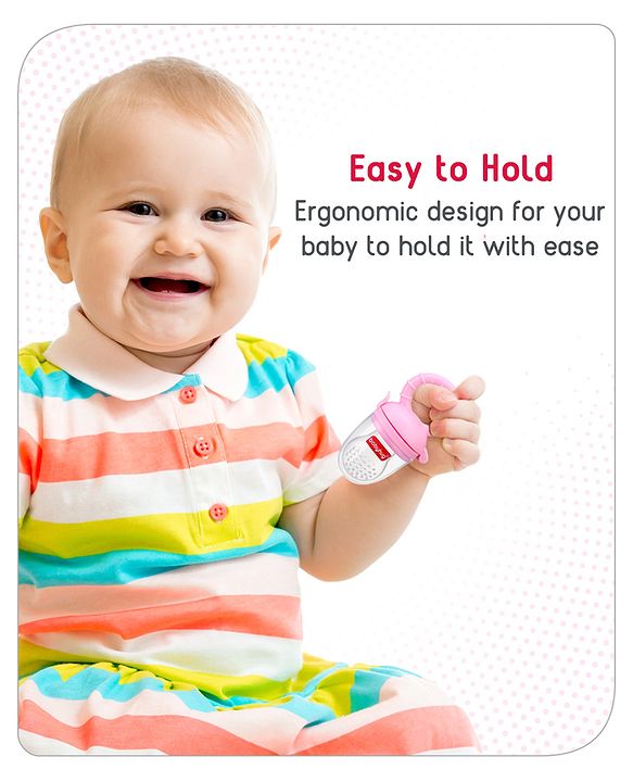 Babyhug Silicone Fruit and Food Nibbler - Pink