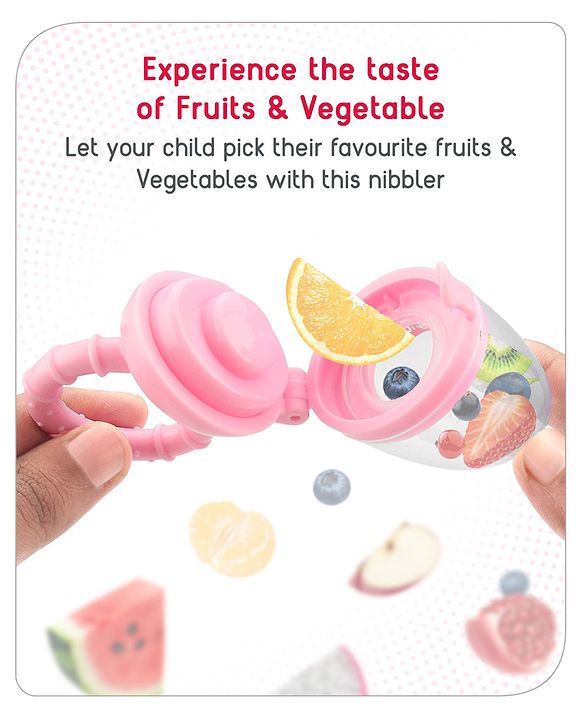 Babyhug Silicone Fruit and Food Nibbler - Pink
