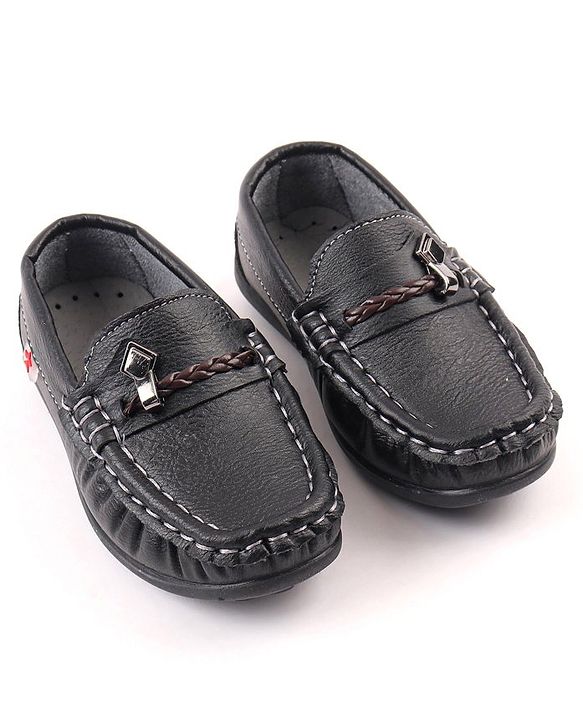 Cute Walk by Babyhug Slip On Formal & Party Wear Shoes with Applique - Black