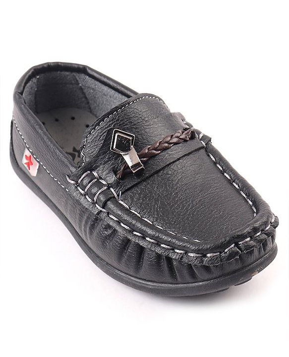 Cute Walk by Babyhug Slip On Formal & Party Wear Shoes with Applique - Black