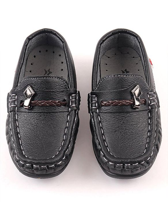 Cute Walk by Babyhug Slip On Formal & Party Wear Shoes with Applique - Black