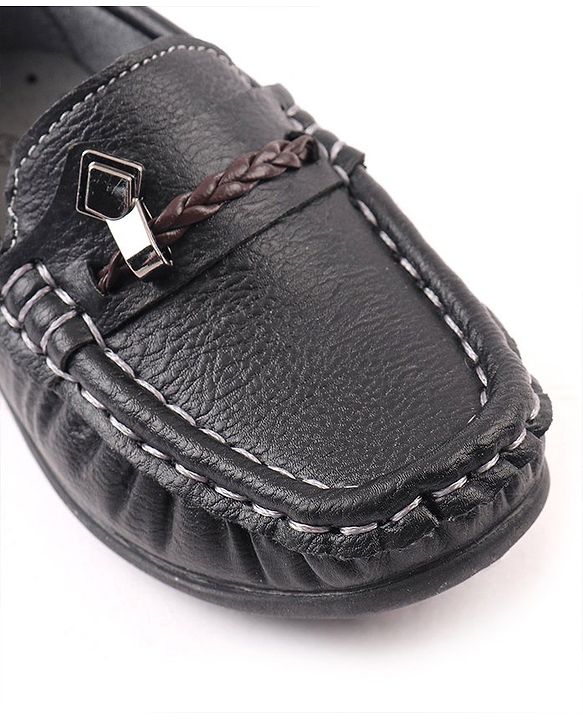 Cute Walk by Babyhug Slip On Formal & Party Wear Shoes with Applique - Black