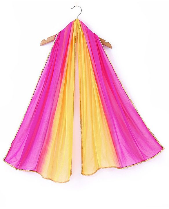 Babyhug Sleeveless Embrodered Choli with Foil Printed Pleated Lehenga and Dupatta - Mustard