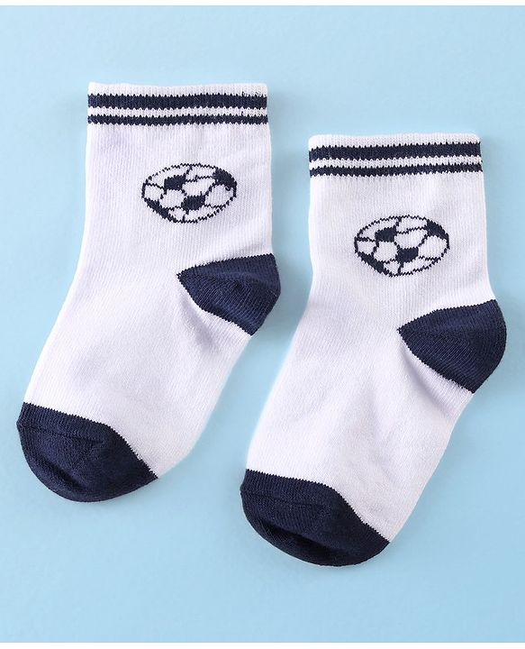 Cute Walk by Babyhug Anti Bacterial Ankle Length Socks Striped Pack Of 5 - White Black & Grey