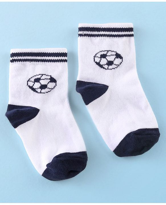 Cute Walk by Babyhug Anti Bacterial Ankle Length Socks Striped Pack Of 5 - White Black & Grey