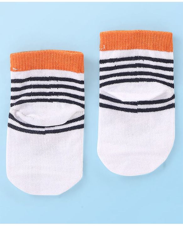 Cute Walk by Babyhug Cotton Knit Anti Bacterial Ankle Length Bear Design Socks Pack of 3 - Multicolour