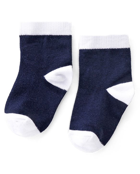 Cutewalk By Babyhug Anti Bacterial Ankle Length Socks Striped & Star Print Pack Of 5 - Red Blue & White