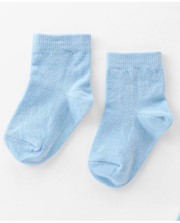 Cutewalk By Babyhug Anti-Bacterial Ankle Length Socks Cars Print Pack Of 3 - Blue & White