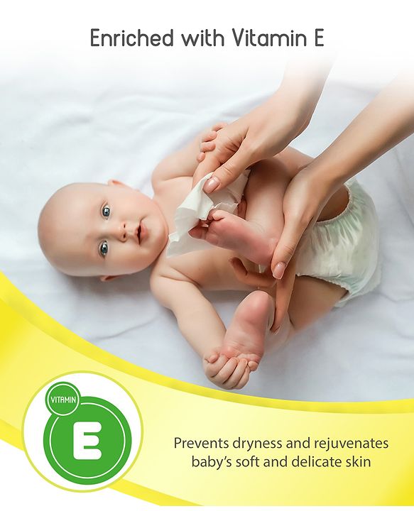Babyhug Premium Baby Lemon Wipes Pack of 2 - 72 Pieces each