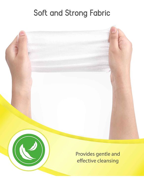 Babyhug Premium Baby Lemon Wipes Pack of 2 - 72 Pieces each