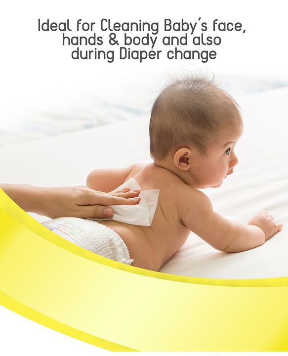 Babyhug Premium Baby Lemon Wipes Pack of 2 - 72 Pieces each